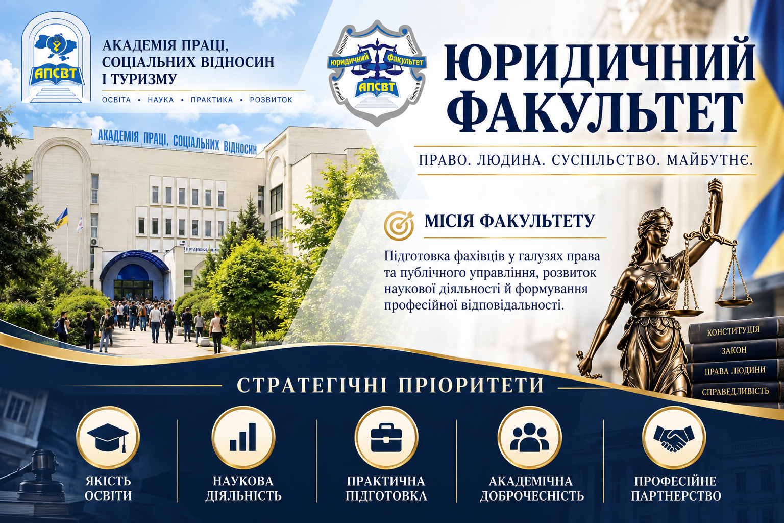 МІСІЯ ТА СТРАТЕГІЧНІ ПРІОРИТЕТИ ЮРИДИЧНОГО ФАКУЛЬТЕТУ