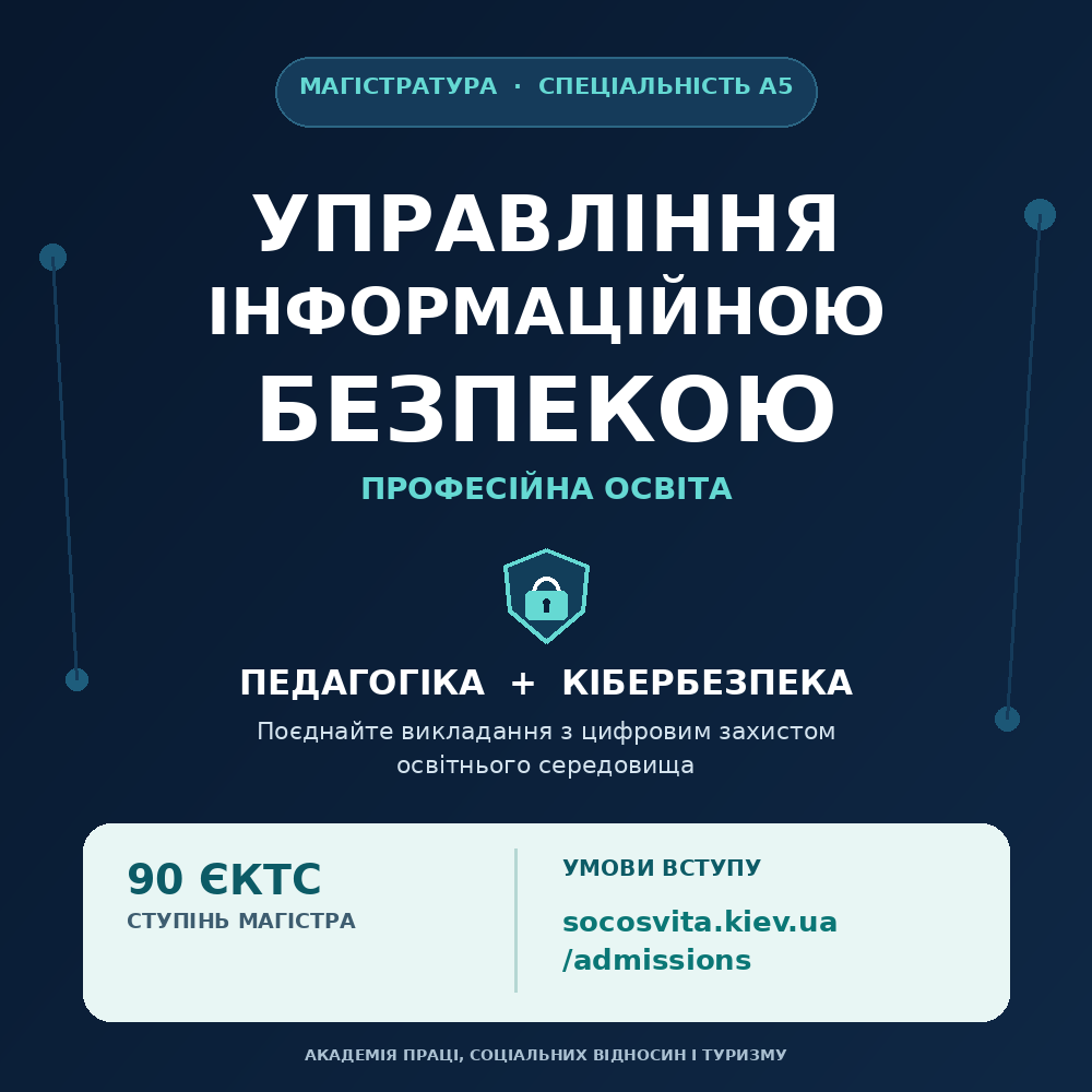Вступ на магістерську програму з управління інформаційною безпекою